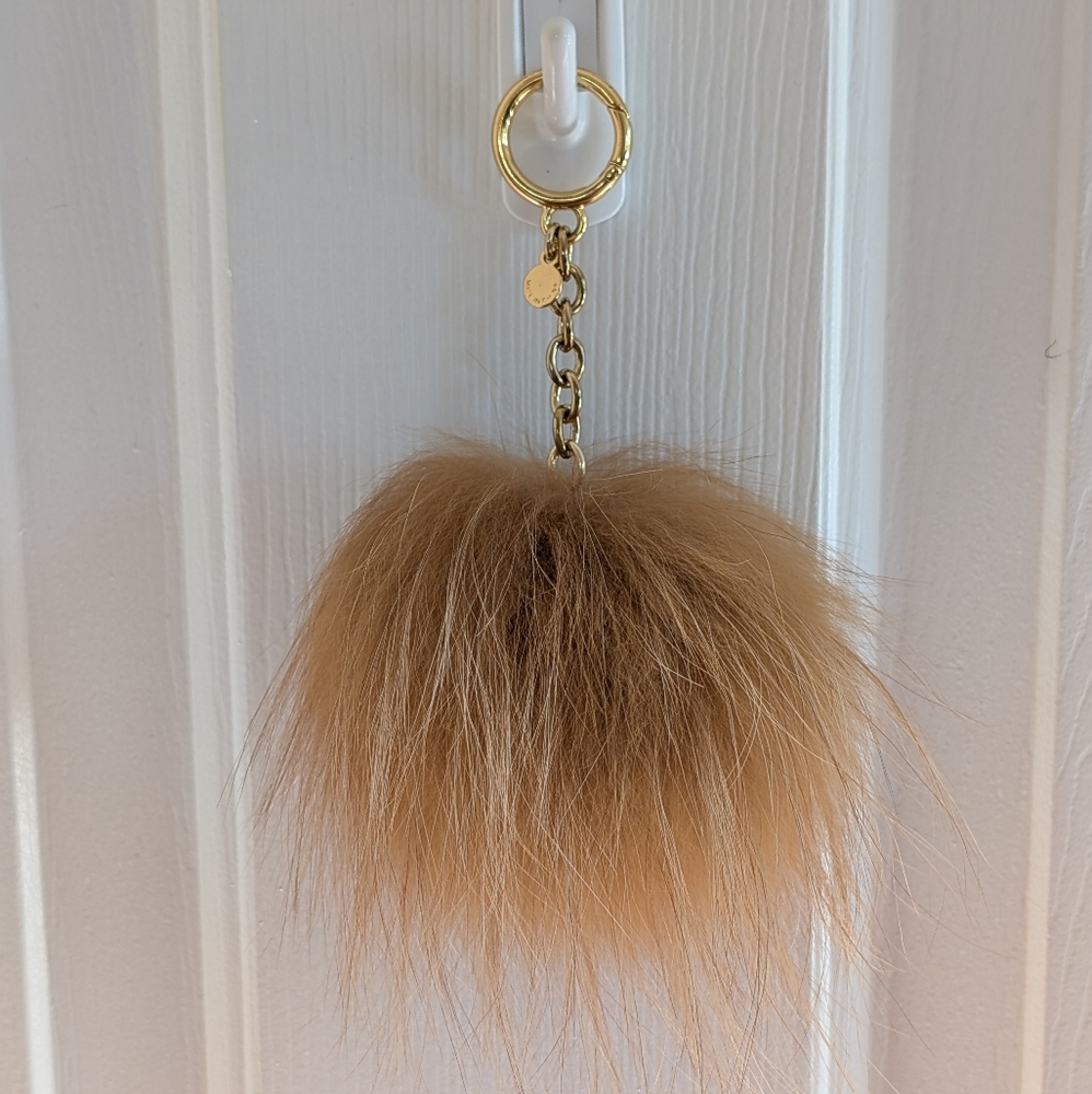 Michael Kors fur pom puff keychain